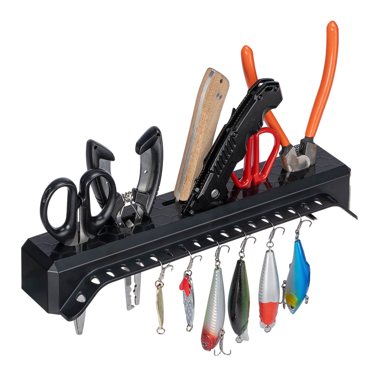 KEMIMOTO Fishing Tool Holder for Boat Fishing Hook Knife Pliers Holder for Boat Marine Tackle Rack Holder Fishing Bait and Lure Organizer